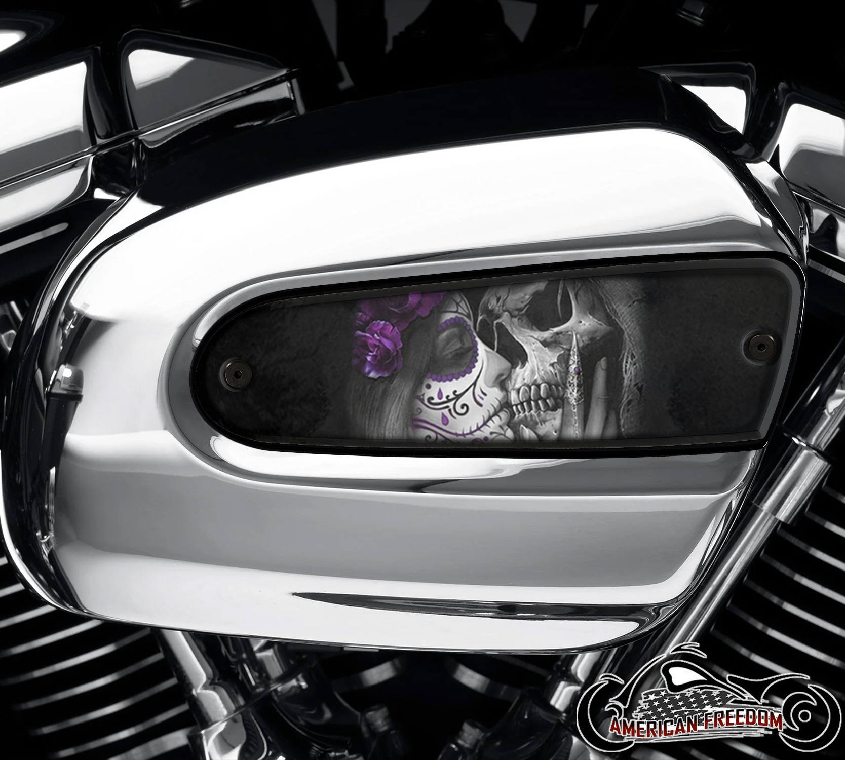 Harley Davidson Wedge Air Cleaner Insert - Death Kiss (Purple)